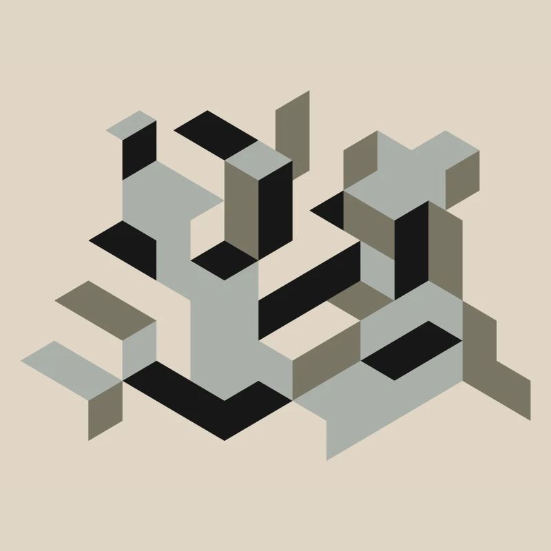 Perspective Construction Cube Dyeing Yourself Labyrinth 3D