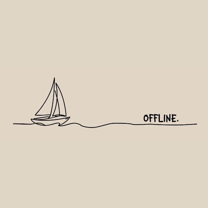 offline. Sailing Minimal Oneline Statement