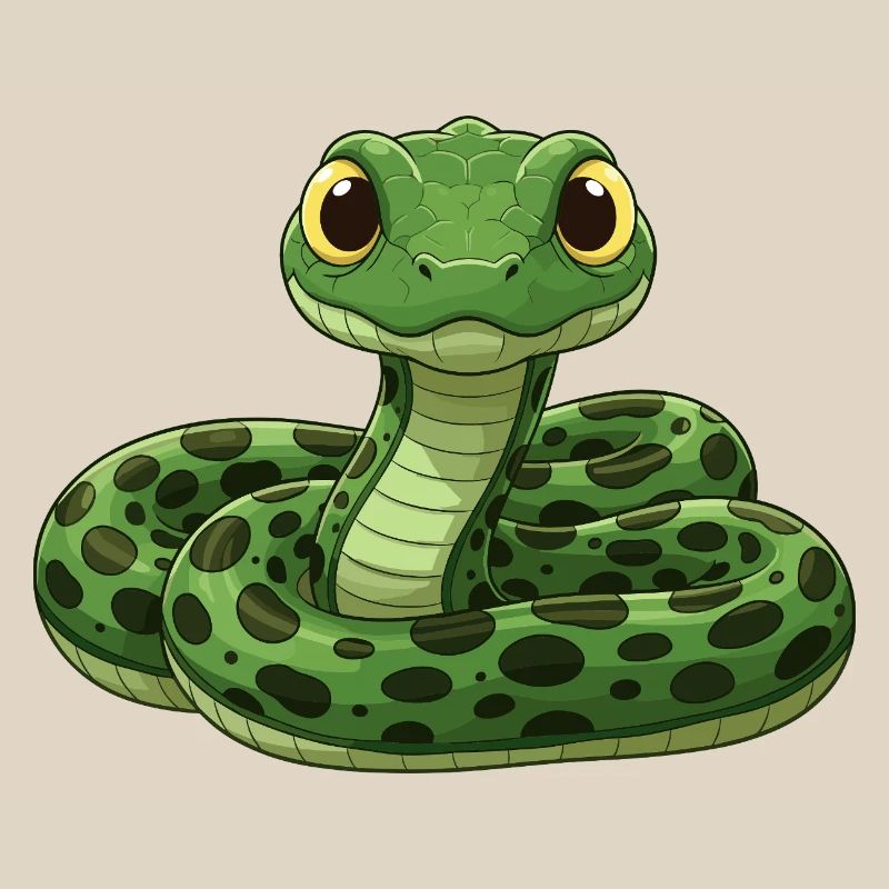 Serpent de dessin animé mignon