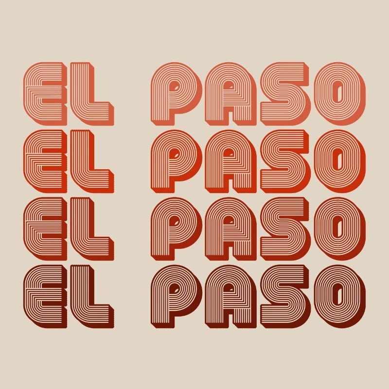 El Paso Gradient Retro Muster