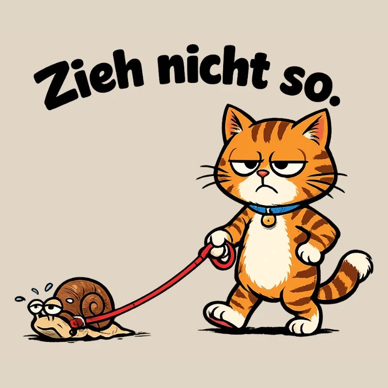 Cat frustration when pulling snails