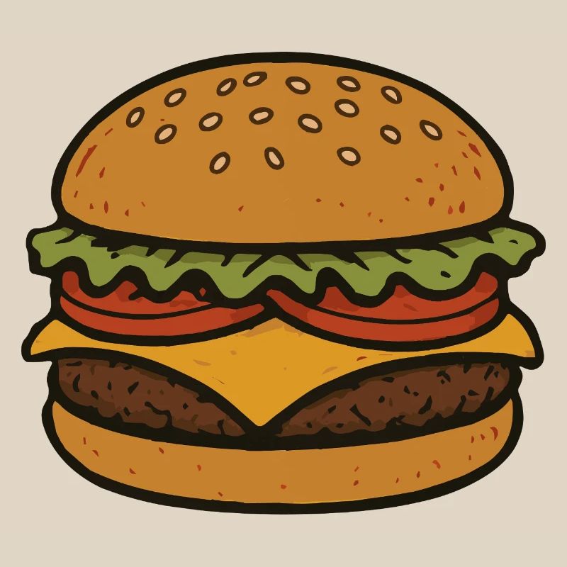Comical hamburger