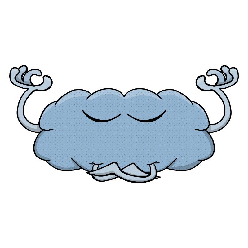 Cute cloud meditating