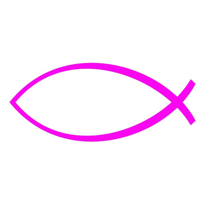 Ichtus fish solid pink