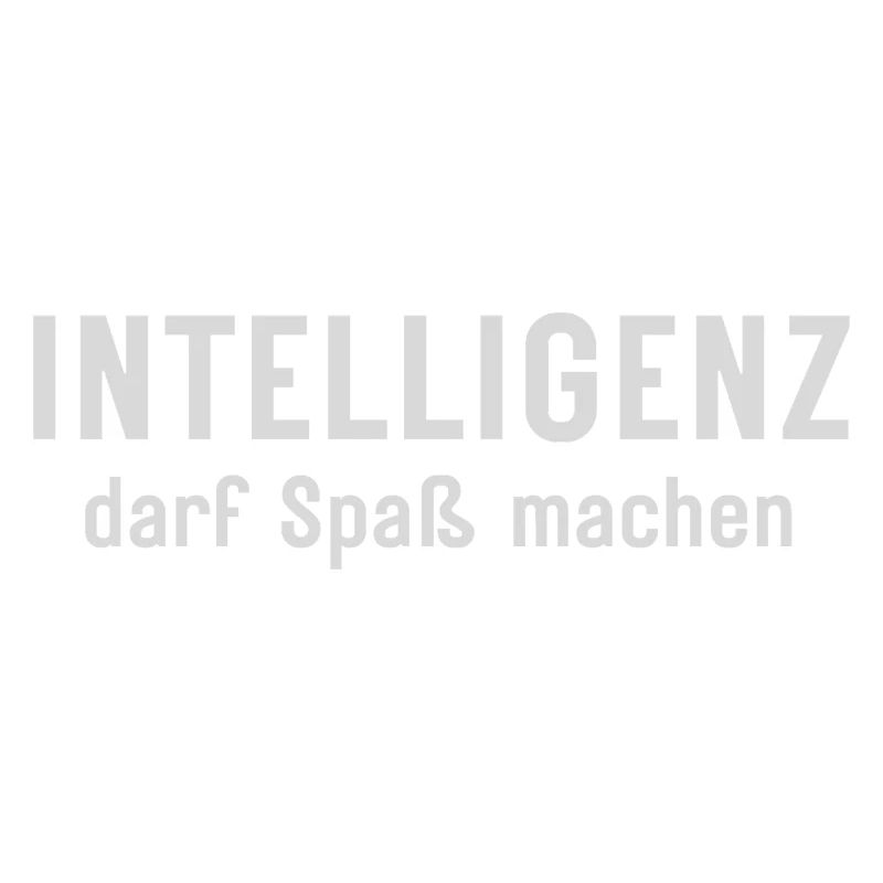 Intelligenz darf Spaß machen Statement Design