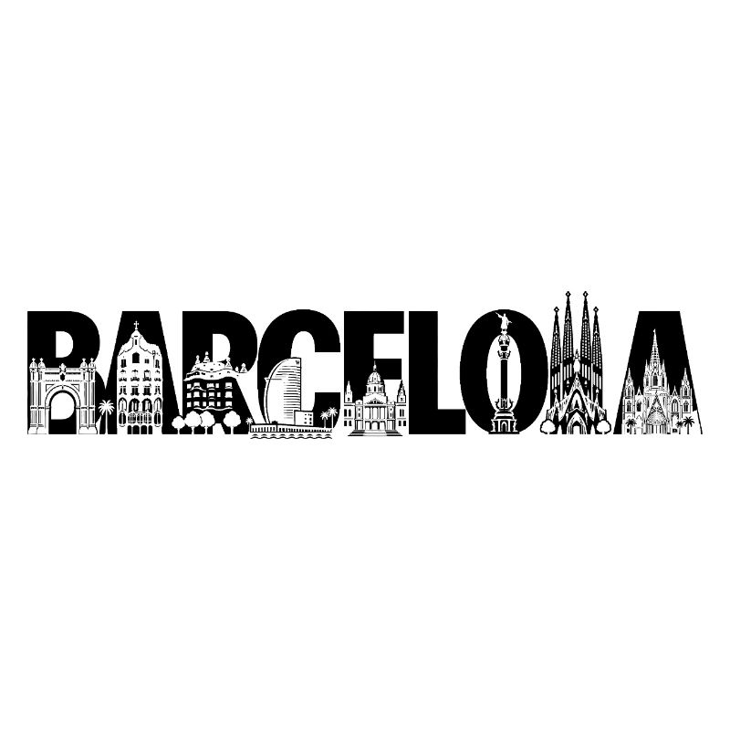 Barcelone, Espagne, Catalogne, silhouette à voir