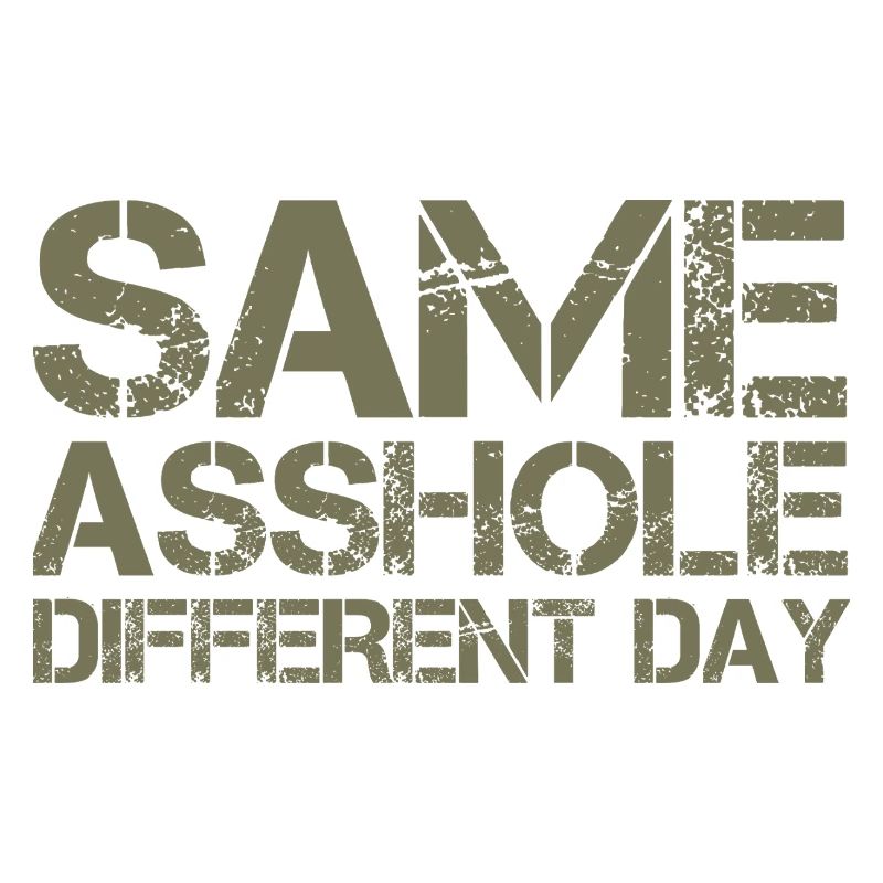 Same Asshole, different day
