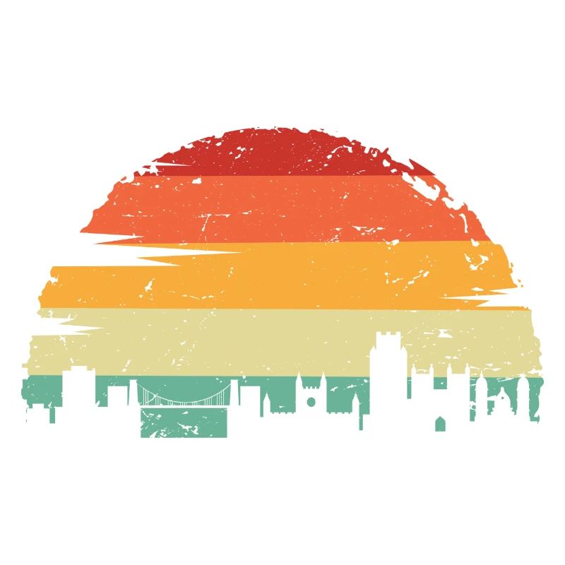 Silhouette d’horizon du coucher de soleil