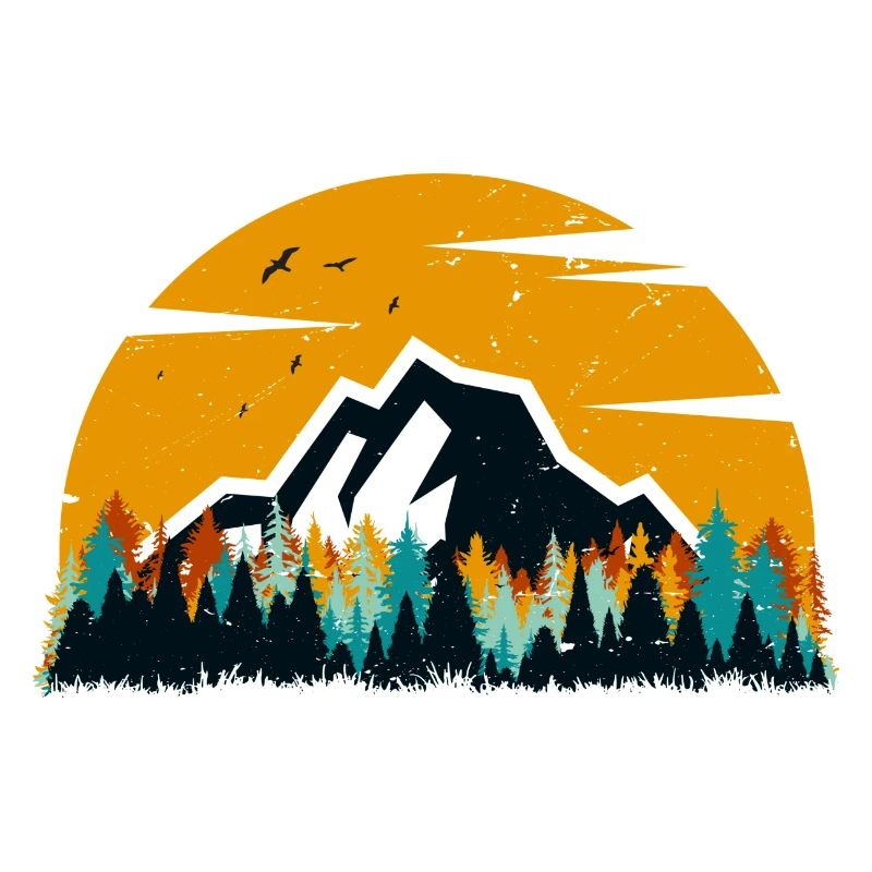 Sunset Mountain Forest