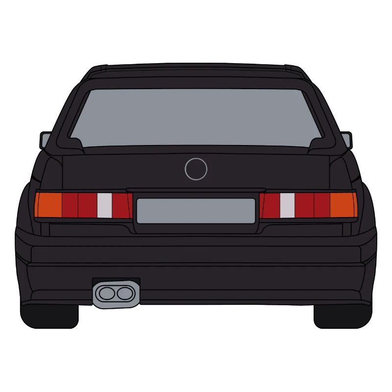 Conception de silhouette de voiture de sport rétro