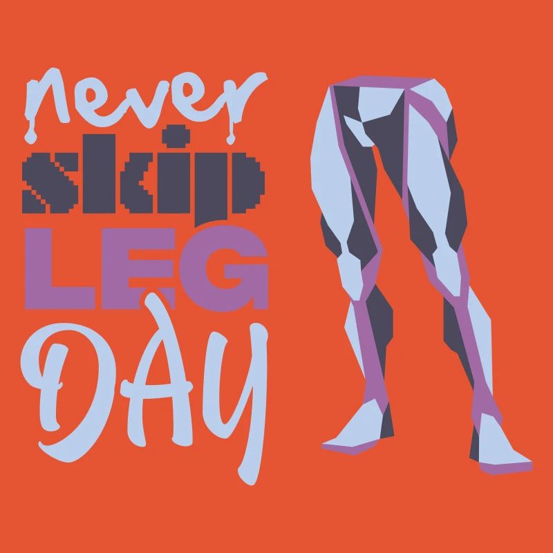 Graphique Never Glid Leg Day