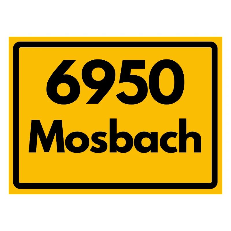 OLD POSTCODE POSTCODE RETRO 6950 MOSBACH HEIMAT BW