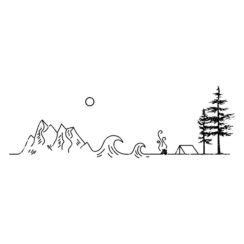 Mountain Line Waves and Camping