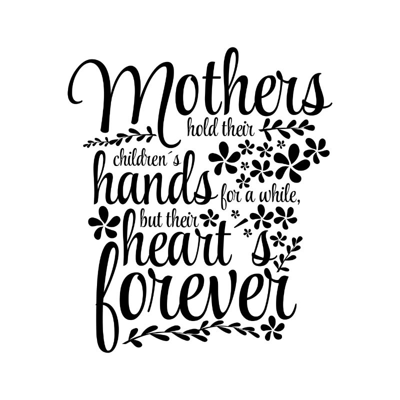 Mothers hold their kids hands for a while ..