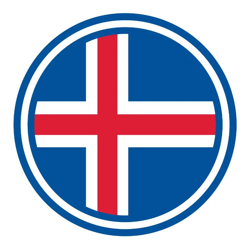 Drapeau Islande rond