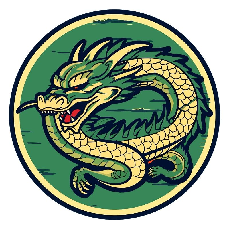 Dragon Crest Circle Patch