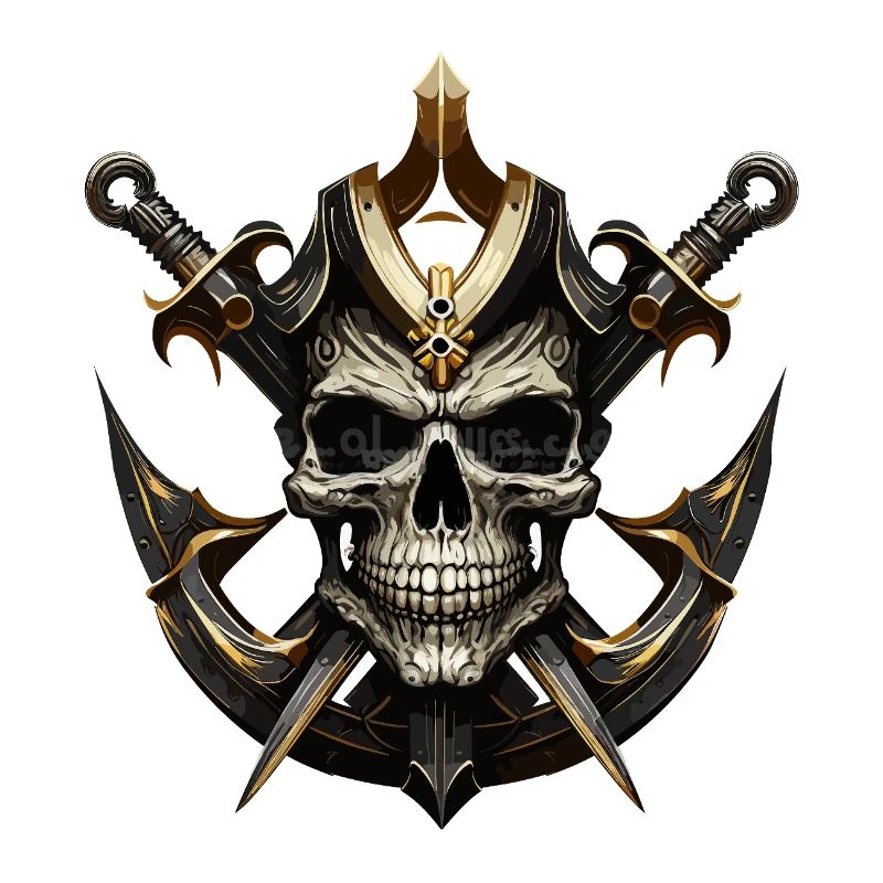 Schädelkrieger mit Schwertern