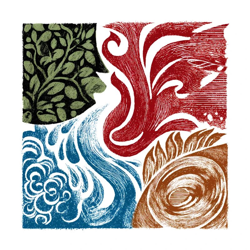 Four Elements Nature Graphic Spiritual