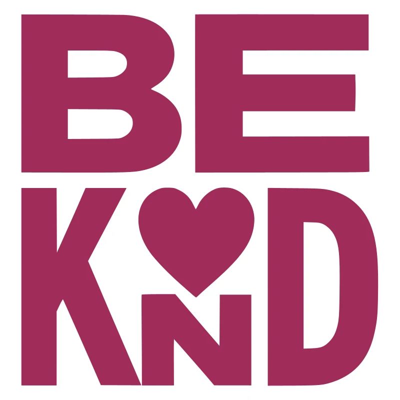 Be kind slogan with heart - color variable