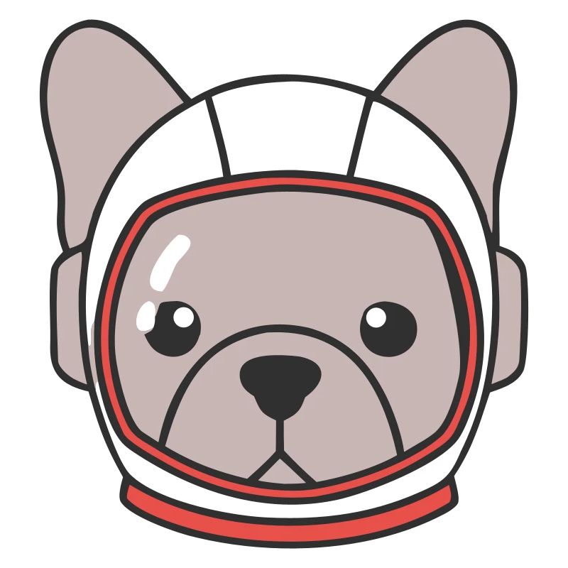 Frenchie Astronaut Helm Space