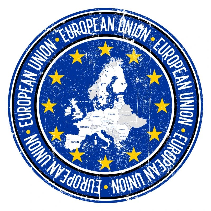 EU Map Circle Stars Emblem