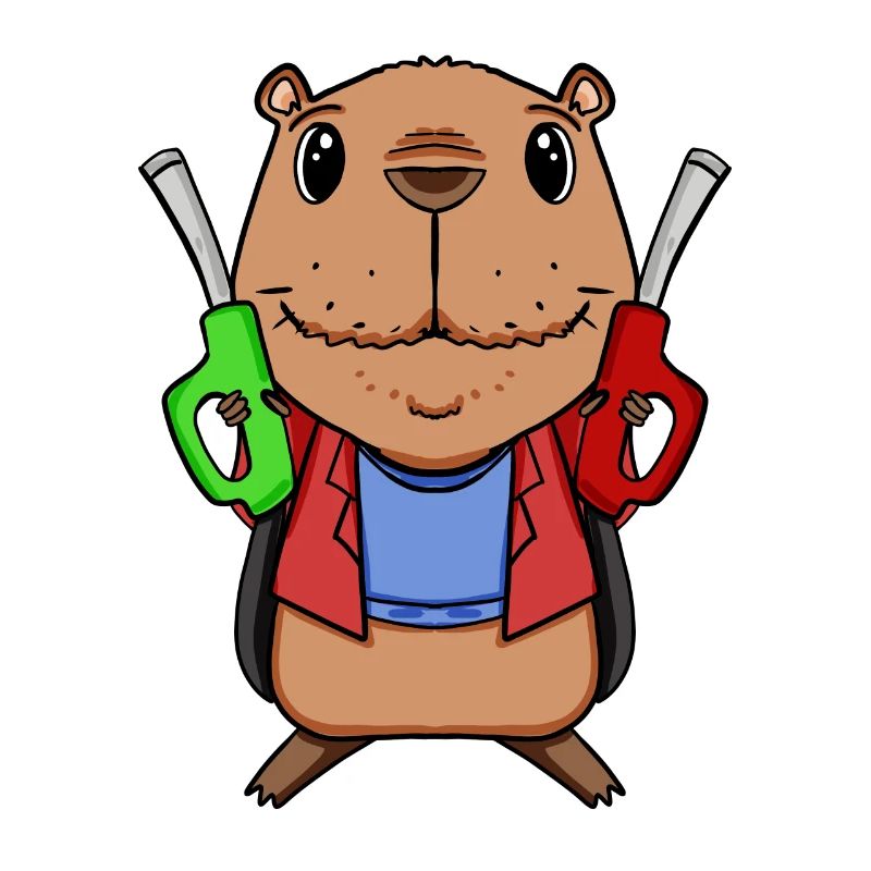 Préposé à la station-service de la station-service Capybara