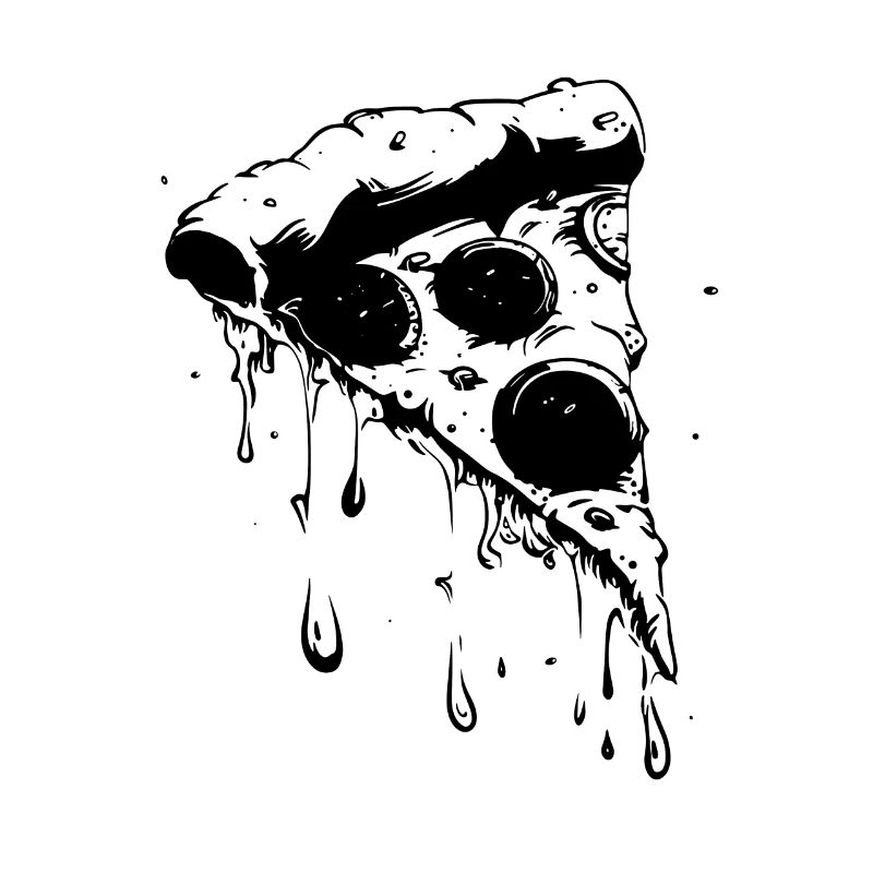 Dessin de pièce de pizza