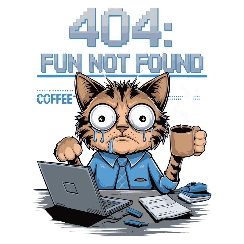 404 Fun Not Found - Drôle de chat café travail Meme