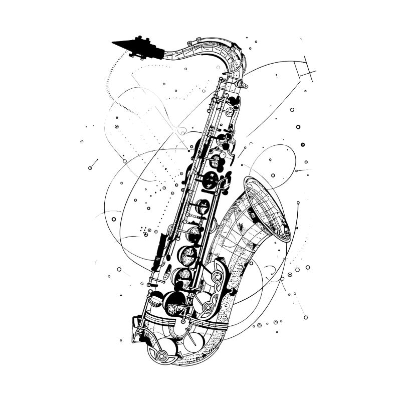 Dessin de saxophone