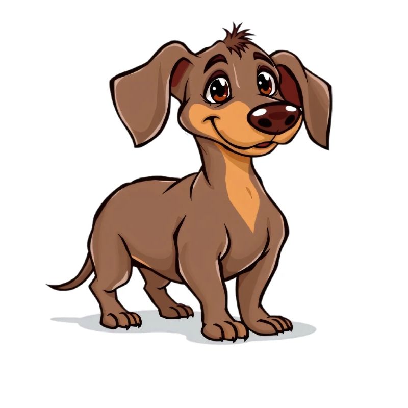 Teckel chiot mignon avec un regard amical