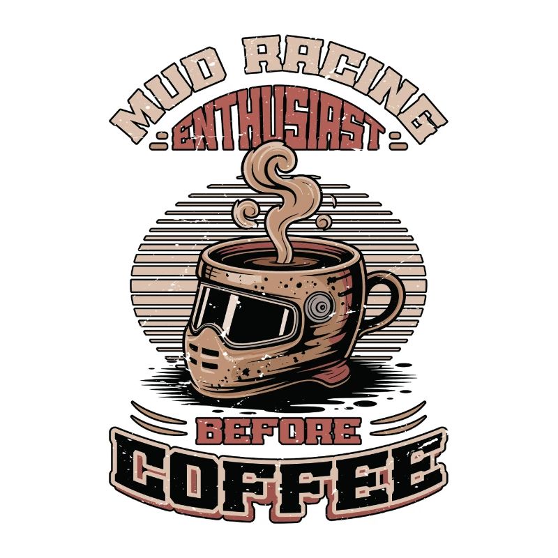 Passionné de courses de boue avant la boue Amateur de café