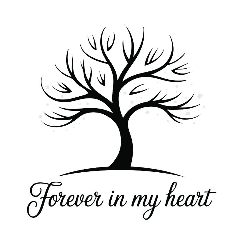 Conception d'arbre de cœur éternel