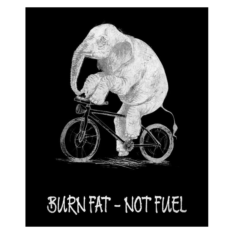 Brûler les graisses - pas de carburant Drôle d’éléphant de vélo