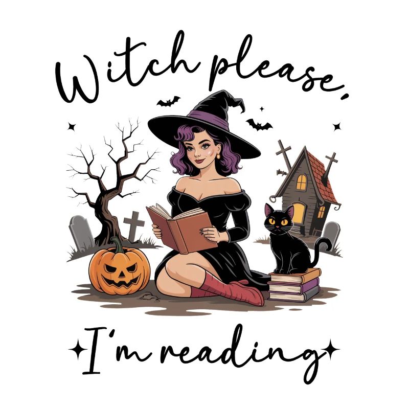 Witch Reading Halloween Moment