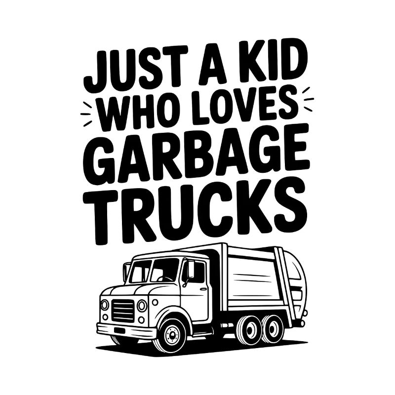 Nur ein Kind, das Müllwagen liebt
