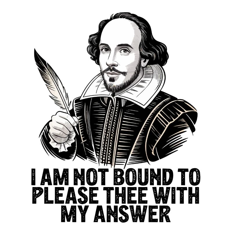 William Shakespeare, bitte dich mit meiner Antwort