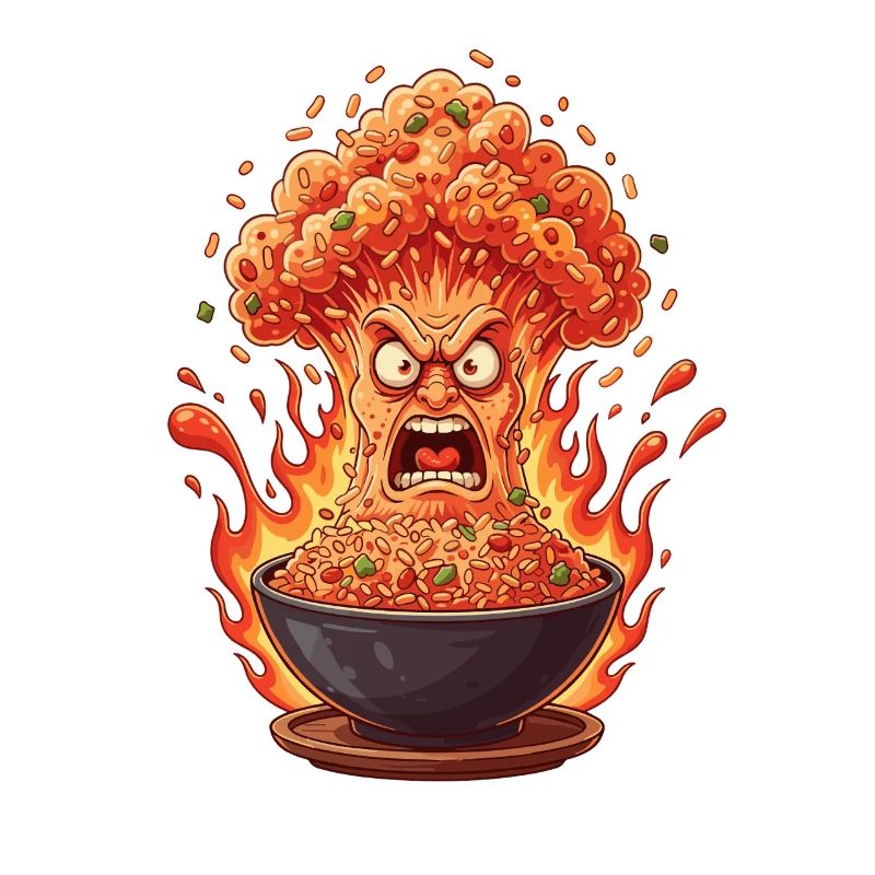 Plat de riz brûlé Wutbowl