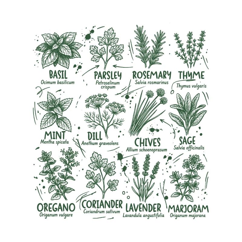Herbs Botany Kitchen Basil Rosemary