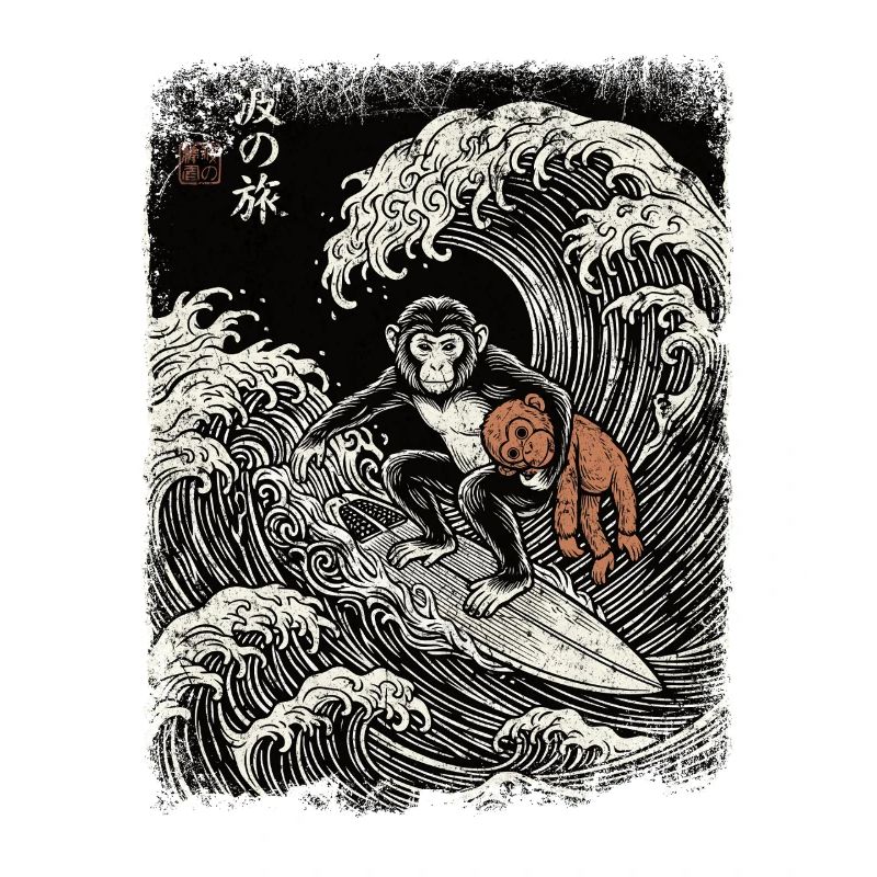 Ukiyo-e Baby Monkey Punch