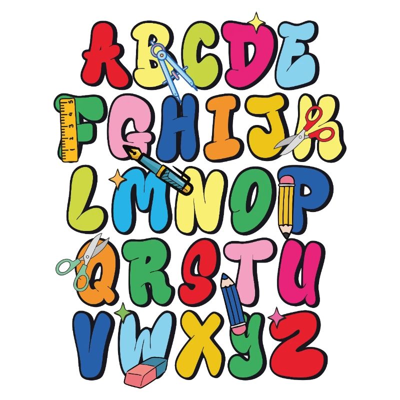 Design ABC créatif pour l’école et l’art