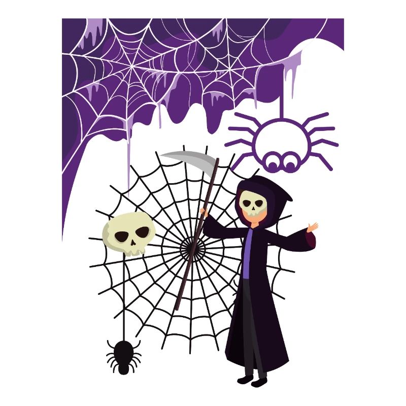 Grim Reaper in the spider's web
