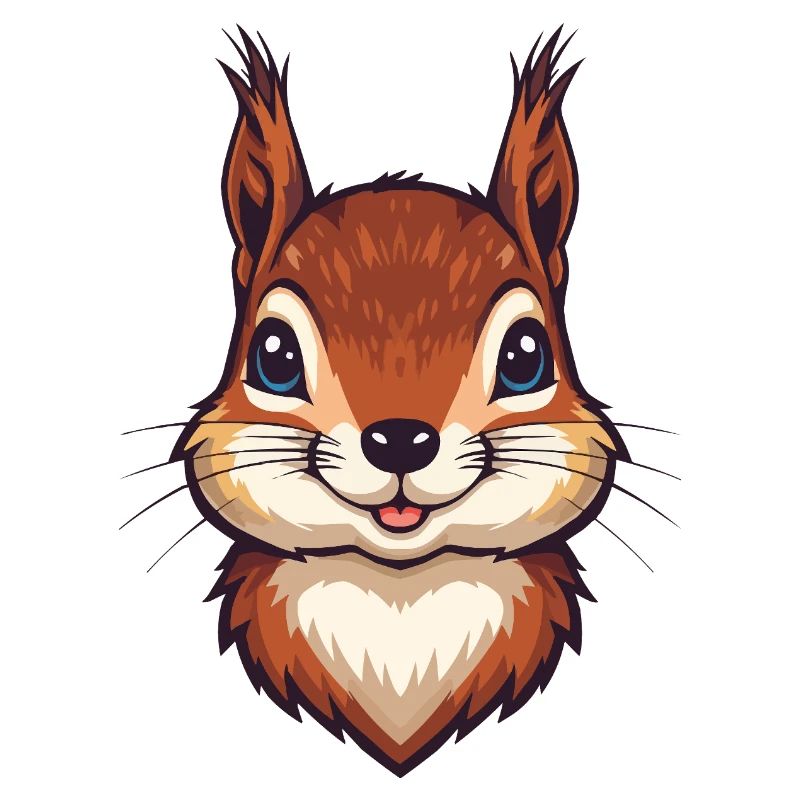 Süßer Eichhörnchen Kopf
