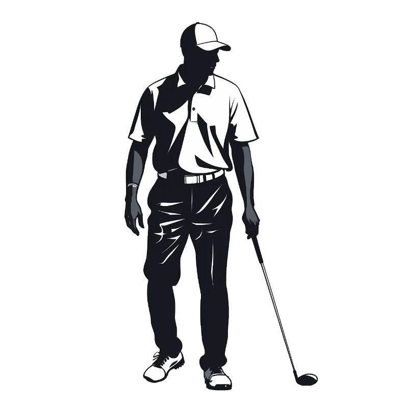 Golfer - Cooles Silhouette Logo
