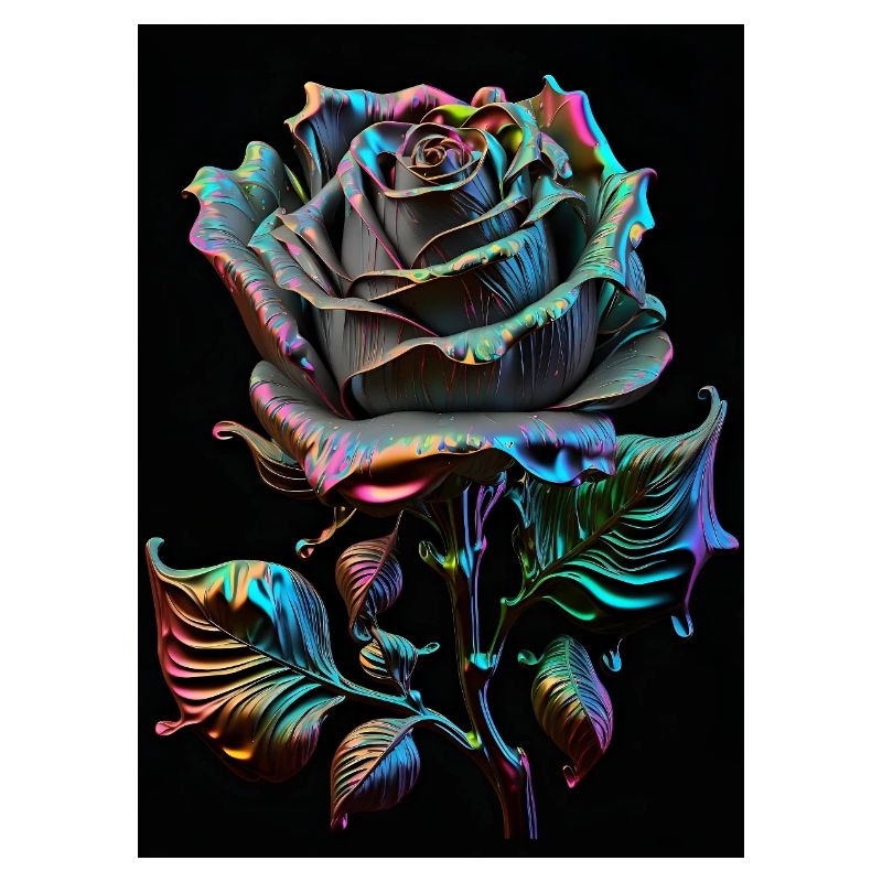 Rainbow Rose Metallic