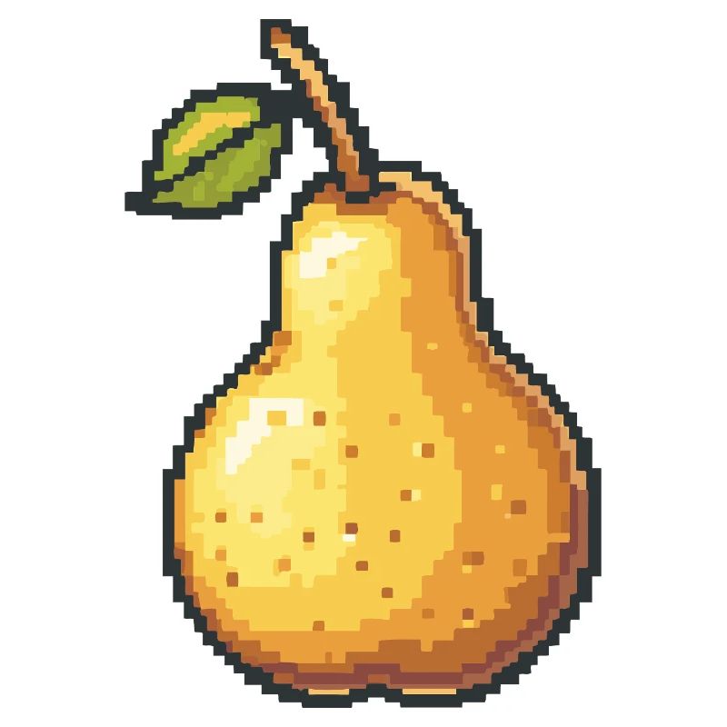 Pixel Birne Retro Pixelkunst