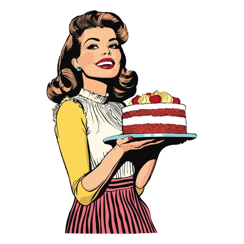 Baking Cake Baking Queen Baking Fairy Baker Pop Art