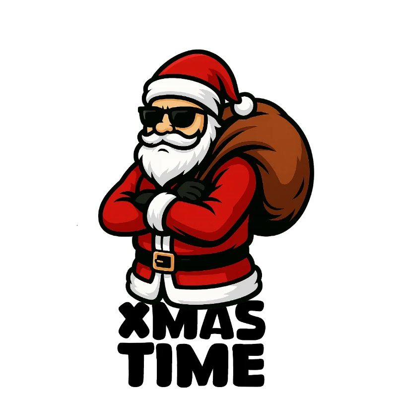 Cooler Santa mit Geschenksack