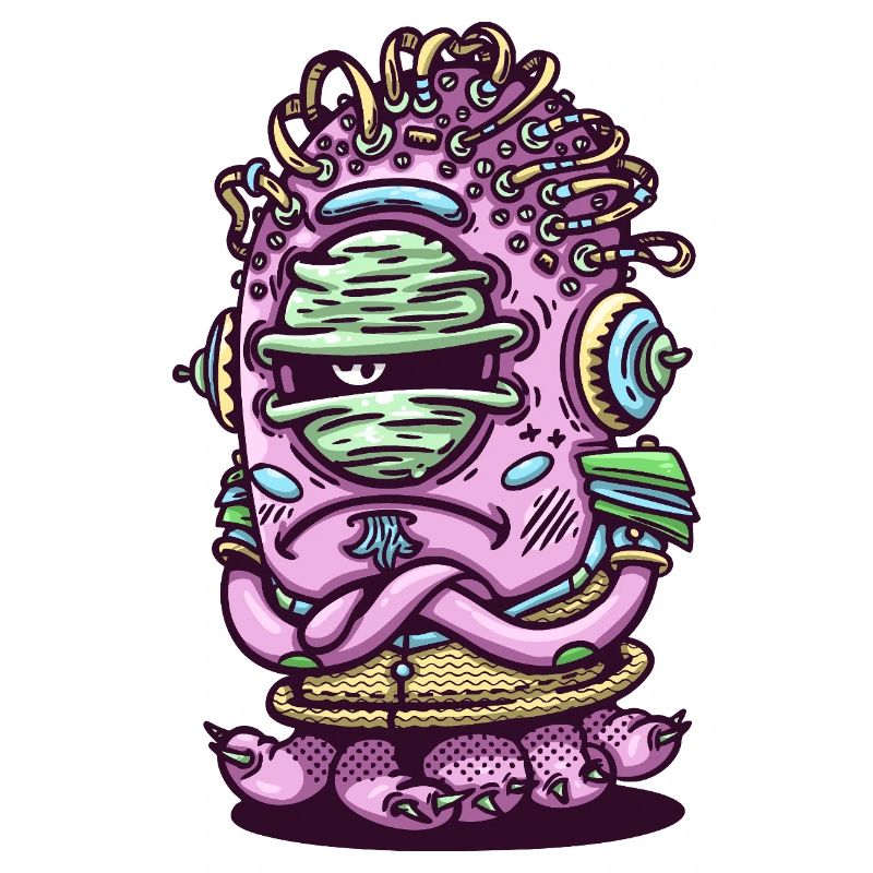 Créature extraterrestre rose de l’espace