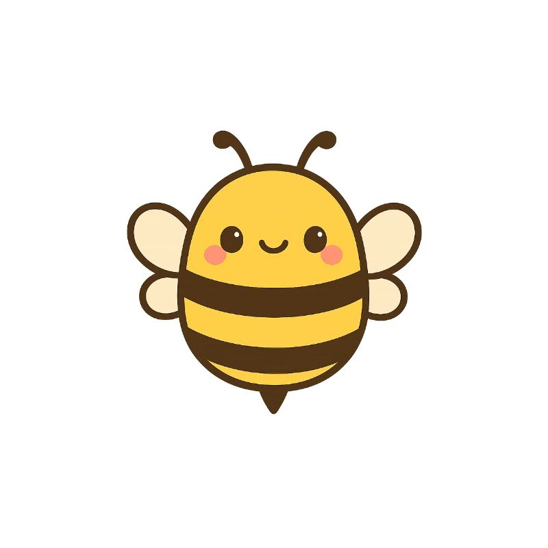 Illustration d’abeille Kawaii