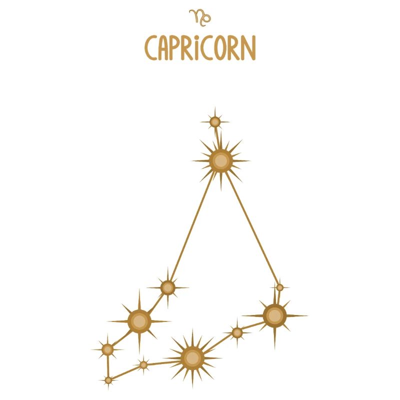 Steinbock Sternzeichen Sternbild Sternbild Golden